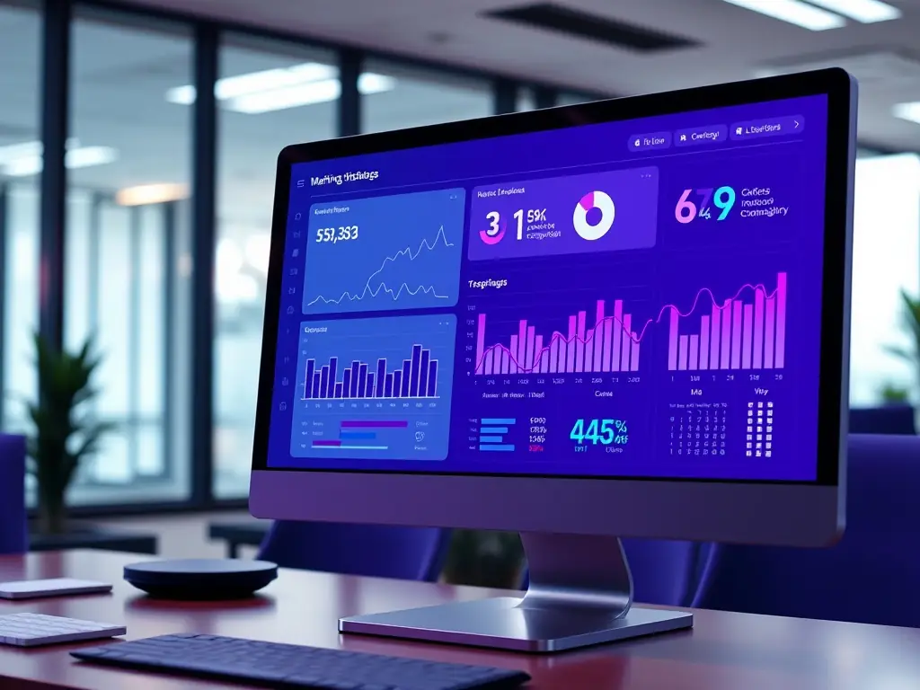 Digital marketing dashboard displaying improved campaign performance metrics.